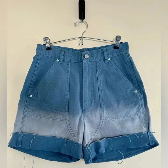 BDG Urban Outfitters Kiara High-Waisted Women's Shorts - Blue Ombré - Picture 1 of 13